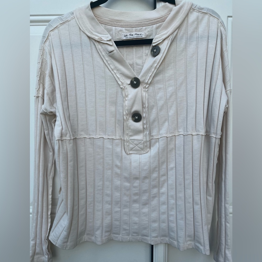 We The Free Size Small ribbed longsleeve cream
